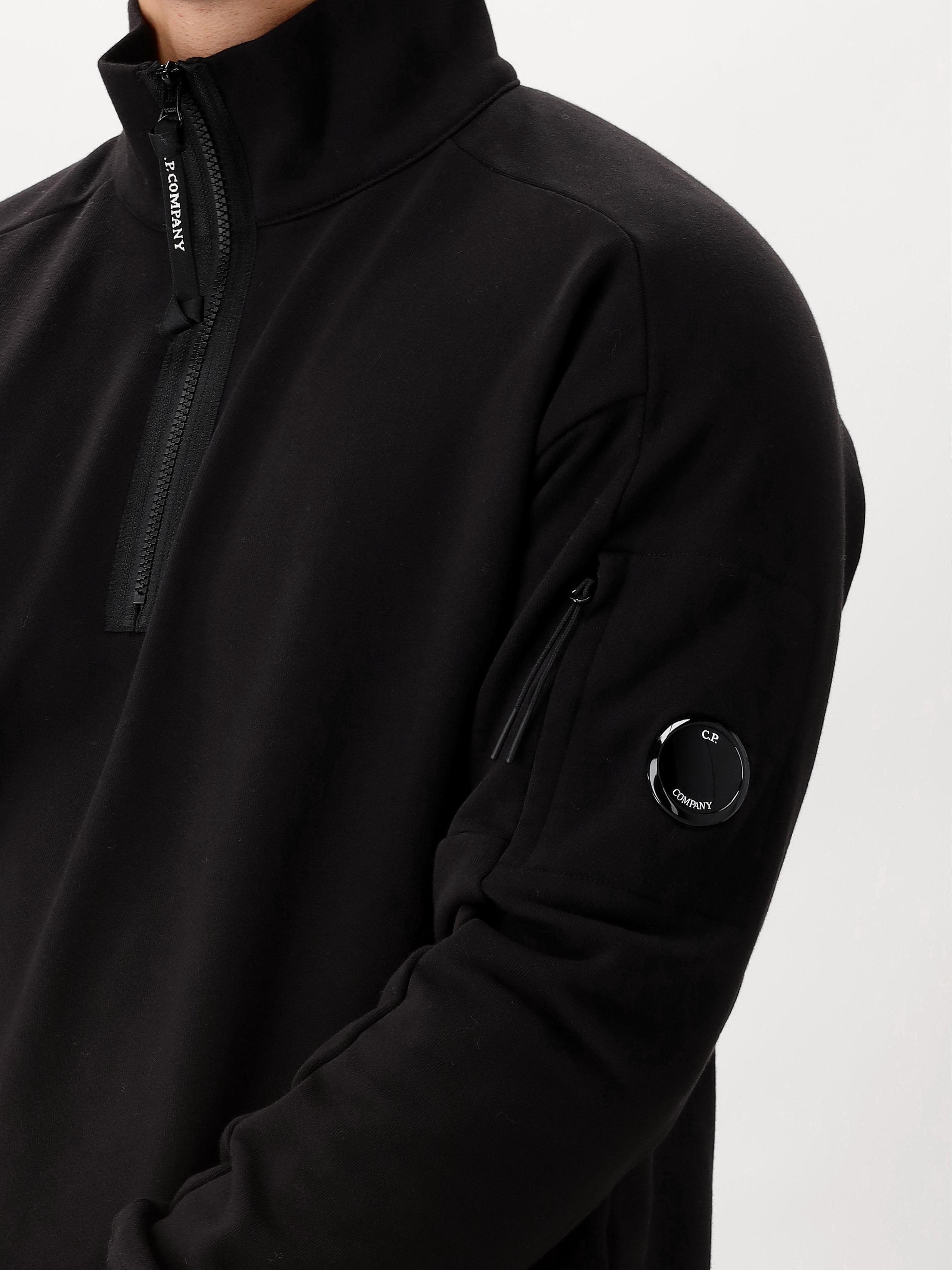 C.P. Company Sweater Zwart Half Zip