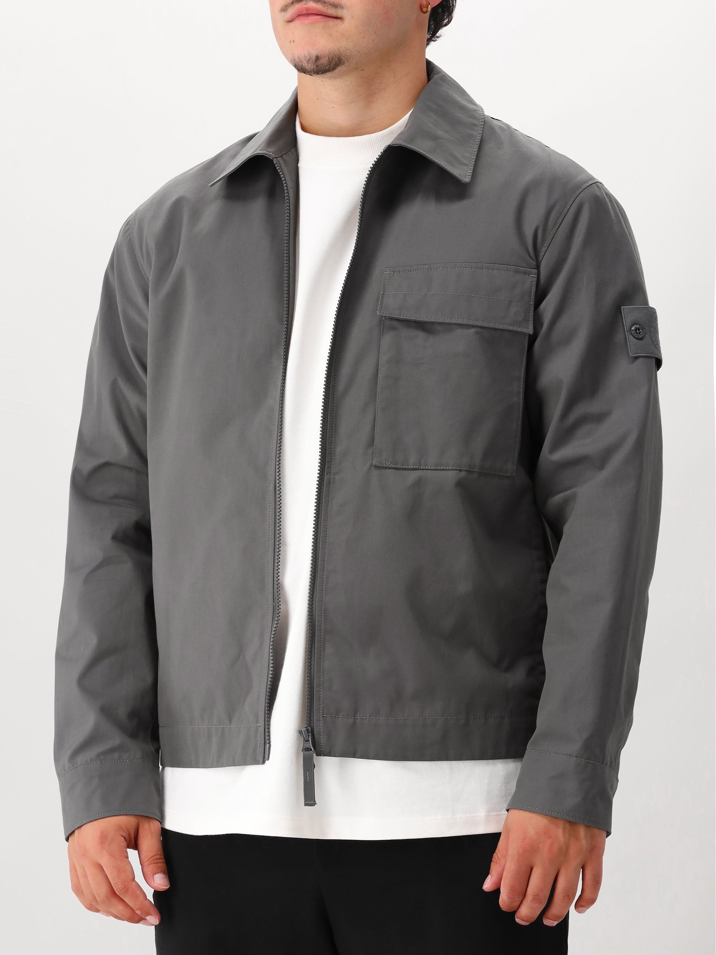 Stone Island Overshirt Grijs Ghost
