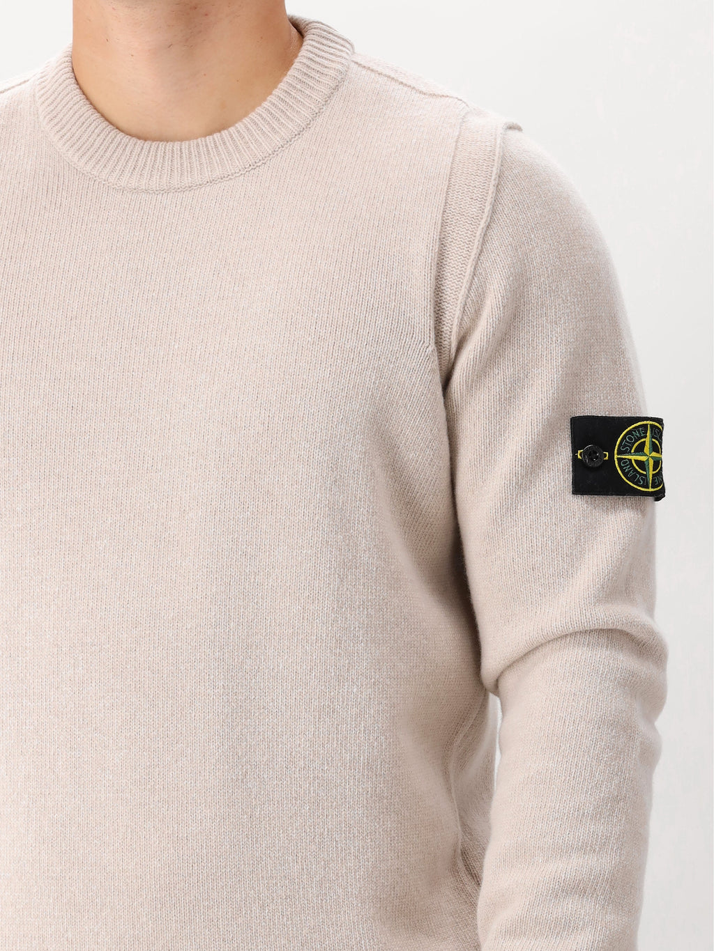 Stone Island Gebreide Trui Beige